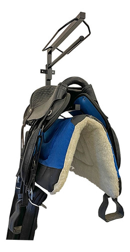 Suporte Para Selas E Mantas De Cavalo - Duplo De Parede Cor Preto