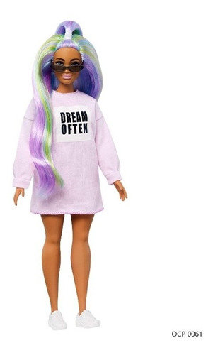 Imagem 1 de 6 de Barbie Fashionista 136 Cabelo Longo Arcoíris Ms