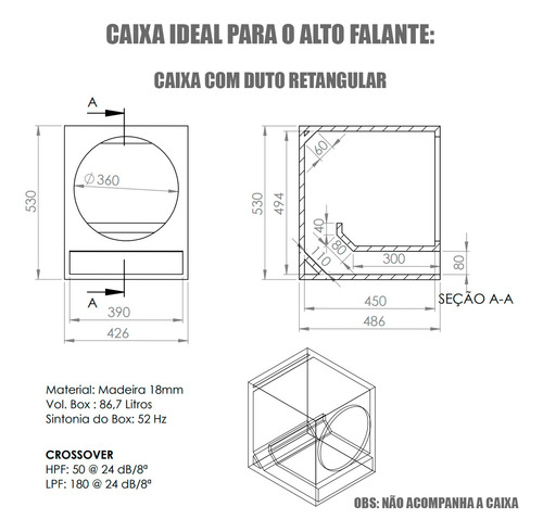 Woofer Falante Triton 15 Shiver 3.8 1900w Rms 4ohms Paredão