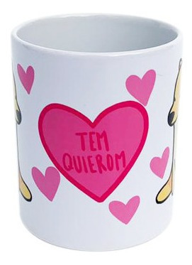 Taza Decorada Cheems Corazones 1pz