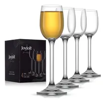 Comprar Joyjolt - Vasos De Licor De Vidrio Para Saga Vasos Cordial Fabricados En Europa 1.5 Onzas \u002F 50 Ml Juego De 4 Vasos De Licor Para Absenta, Aperol, Jerez O Chupitos Mini Copas De Vino De Vidrio