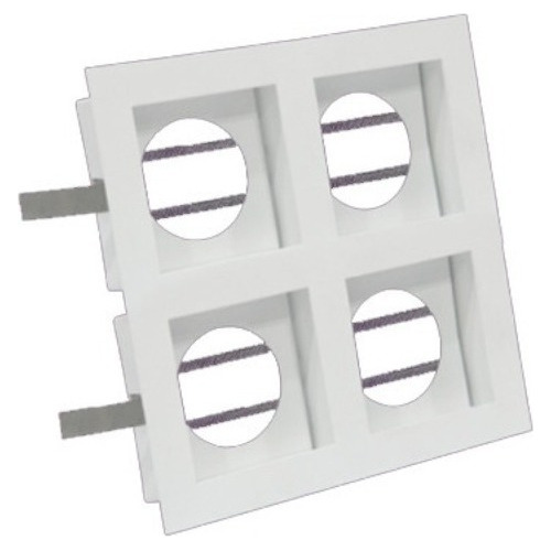 10 Luminaria Embutir Quadrupla Mr16 Aluminio Dicroica Gu10