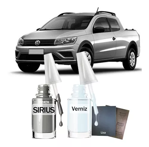 Tinta Tira Risco Vw Saveiro Cross 2021 Prata Sirius