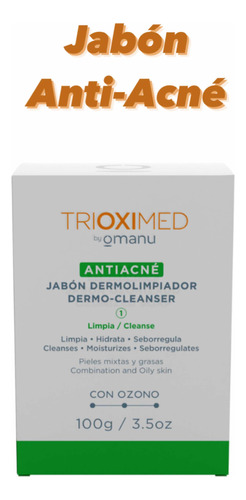 Jabón Anti Acné Espinillas Barros Piel Grasa A Trioximed