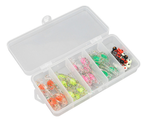Fishing Lures Kit Silicone Baits Tpe Soft T Tail Hooks