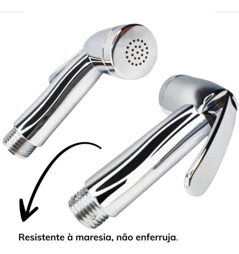 Kit Ducha Higiênica Completa Com Registro Para Banheiro Lavabo Abs Cromado Haule