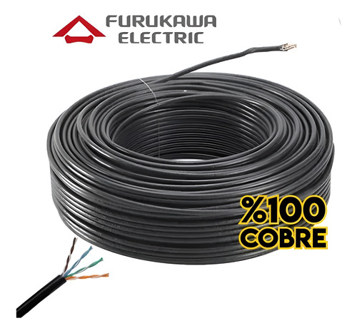Cable Furukawa Rollo 100mts Utp Exterior Cat5e Red Cctv