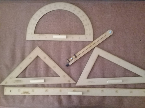 Imagen 2 de 3 de Juego De Geometria Para Pizarra - La Mejor Calidad