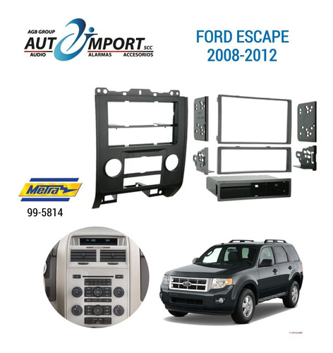 Adaptador De Radio  Ford Escape 2008 Al 2012 Metra