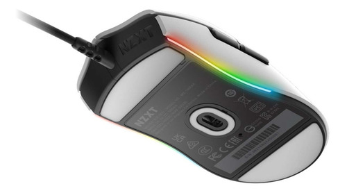 Imagen 5 de 5 de Mouse Gamer Nzxt Lift White Rgb Ambidiestro