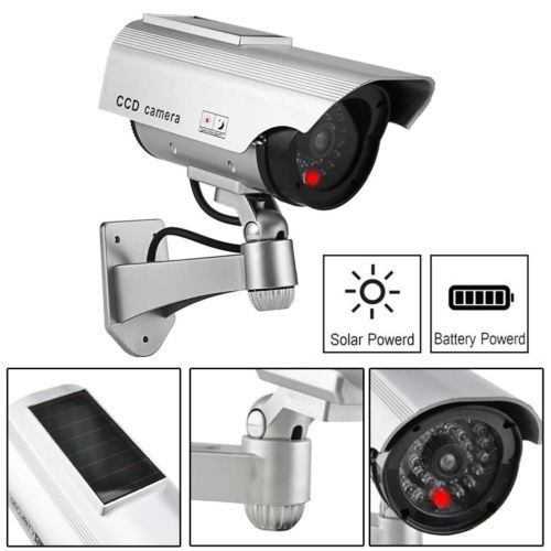 Imagen 4 de 6 de 2sets Solar Encendido Falso Maniquí Inicio Seguridad Cctv Cá