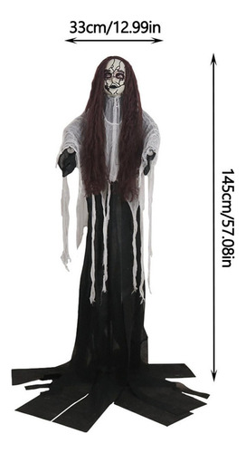 Esqueleto Fantasma Decoración De Halloween Casa Negro