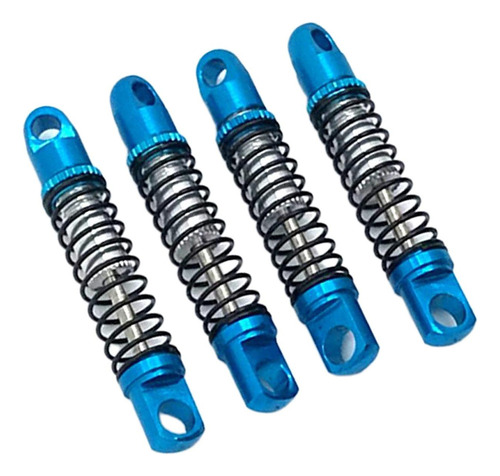 4 Piezas Amortiguador De Coche 1/18 Ajuste Rc Modelo Azul