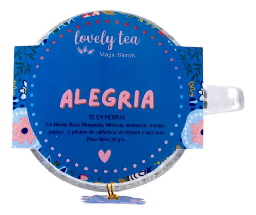 Taza Redonda Alegría ( Incluye Infusor Y Té) Heredia Transparente Calada