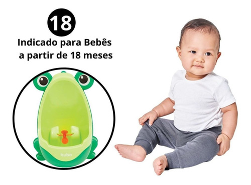 Mictório Sapinho Verde Infantil Para Desfralde Buba