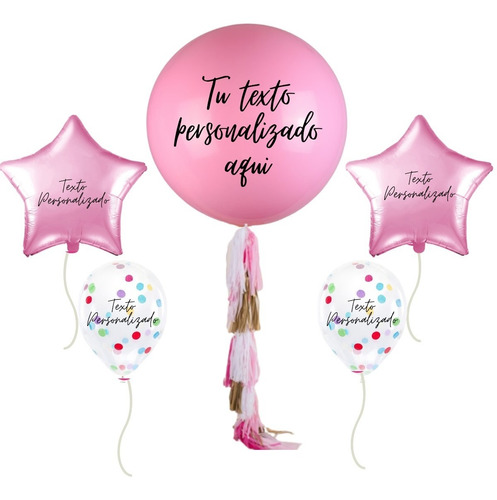 Paquete Globos Personalizados, Globo Gigante, Globo Confeti