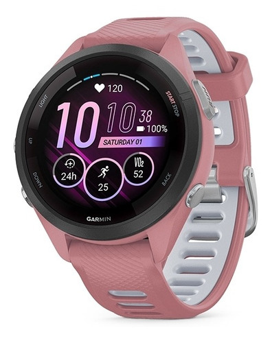 Relógio musical Smartwatch Forerunner 265s Garmin Touch Amoled Pink Bezel Color