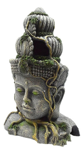 Estatua De Cabeza De Buda Decoraciones De Peces De Acuario