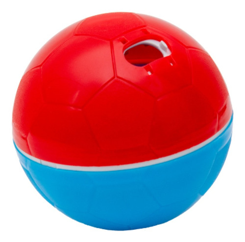 Brinquedo Interativo Liberador Petisco Cães Mini Crazy Ball Cor Vermelho/Azul