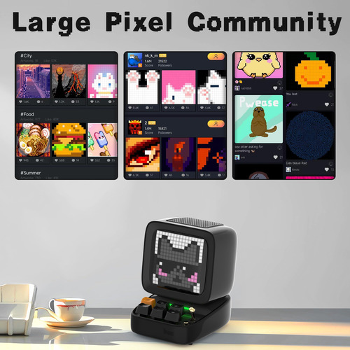 Divoom Ditoopro Altavoz Retro Pixel Art Con Luces Rgb, Altav