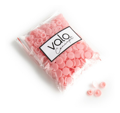 Valo Concept 100 Juegos Broches Plásticos T5 Para Snap Color Rosa Fuerte