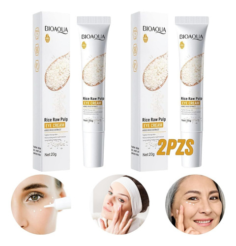 2 Crema Contorno Ojos Arroz Duo Ojeras Arrugas Bolsas