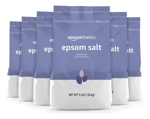 Ayuda Para Remojar Sal De Epsom Amazon Basics, Con Aroma A L