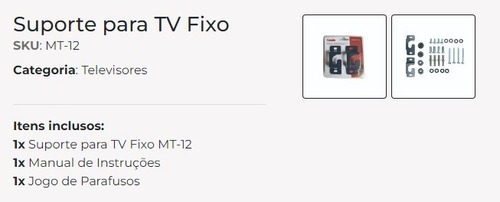 Suporte De Fixação De Tv Led Lcd 13-70 Tomate Mt-12
