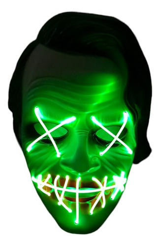 Máscara Guason Joker Luz Led Neón Cotillón - Cienfuegos