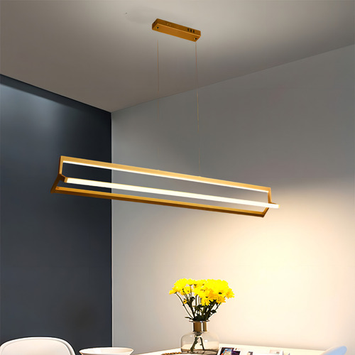 Pendente Lustre Sindora Dcd015085 100cm Metal Silicone 37w Cor Dourado