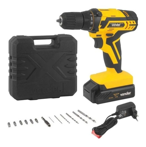 Imagem 2 de 6 de Parafusadeira Furadeira Bateria 12v Bivolt Pfv 012 Vonder