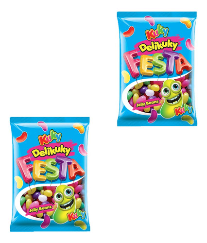 Bala Jujuba Açucarada Jelly Delikuky Kit Com 2 Quilos