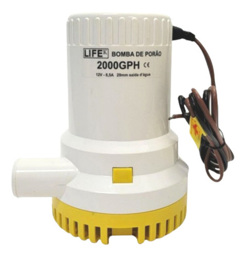 Bomba De Porão Submersível 2000gph 12v 7.560 Lts Hora Lifek