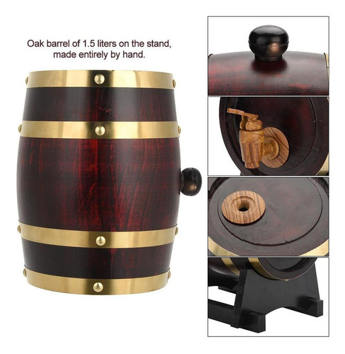 Barril Vino Madera Roble Vintage For Cerveza, Whis