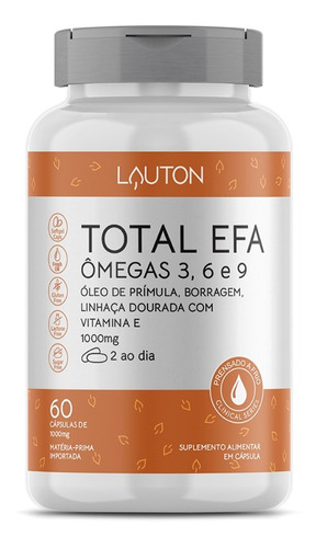 Total Efa Omega 3,6,9 C/ Vit E/ Linhaça -  Lauton 60 Cáps