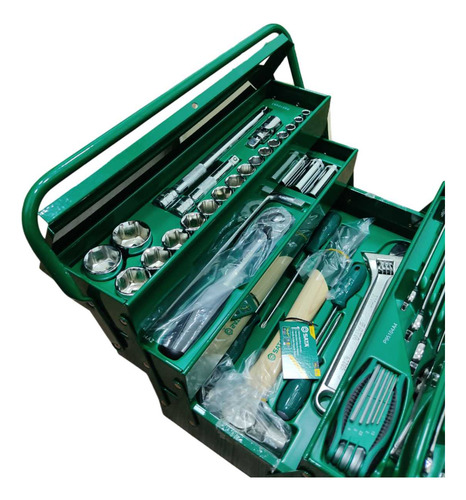 Caixa De Ferramenta Completa Mecânico Oficina 40cm 70pç Sata