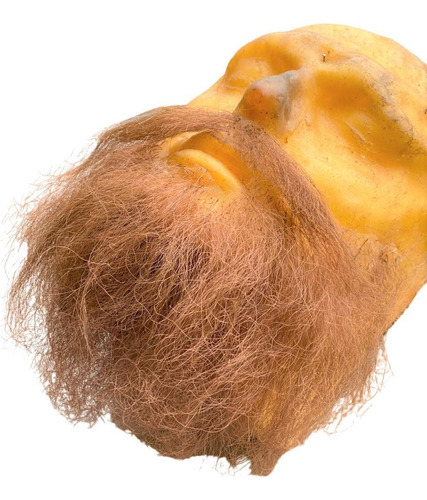 Barba falsa implantada con hilo rojo y bigote