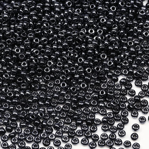 Perlas De Semillas Bala & Fillic De 3 Mm, Color Perla Negra,