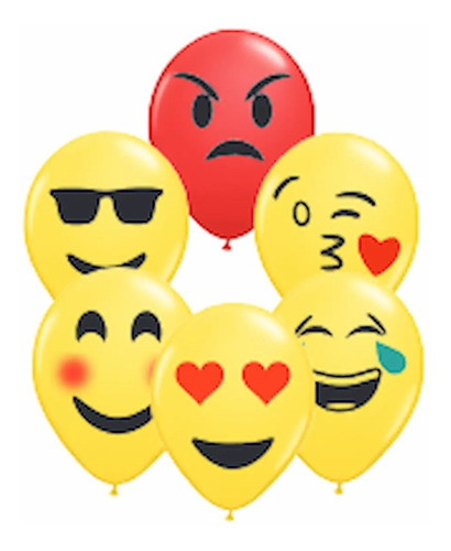 Globos Emoticones Latex X25 Emoticons Varios