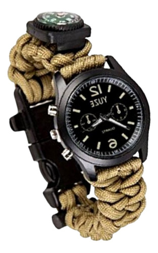 Reloj Pulsera Tejido Brujula Multiuso Militar Rlj4