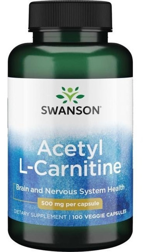 Acetil L-carnitina 500 Mg 100 Veggie Caps