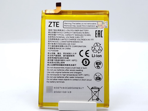 Bateria Mod:li3949t44p8h906450-5a Zte Blade V40 9045 Orig.