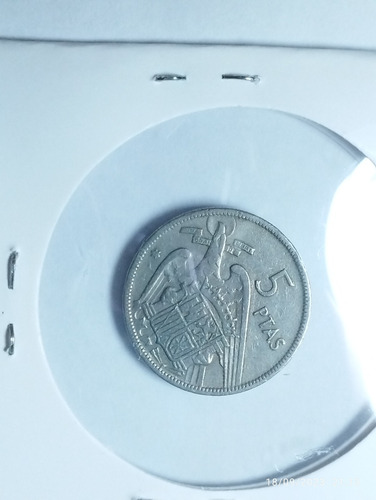 5 Pesetas De 1957 De España Con Estrella (Usado)