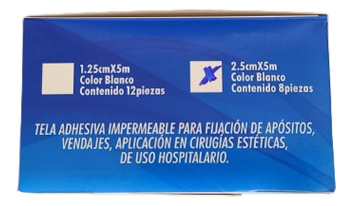 Tela Adhesiva 2.5cm X 5m (16 Piezas)