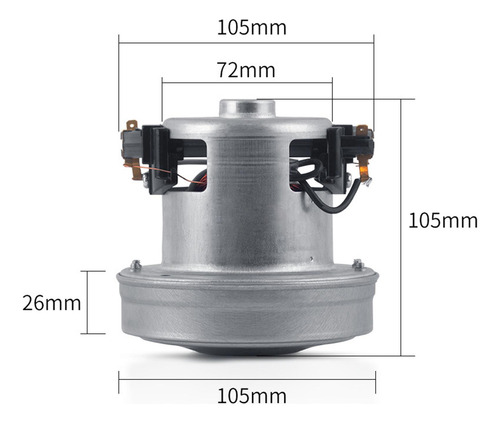 Motor Do Aspirador De Pó 1200w 220v Substituição Úmida E