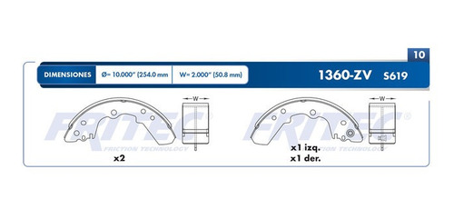 Balatas Tambor Traseras Isuzu Rodeo 1991 Al 1998