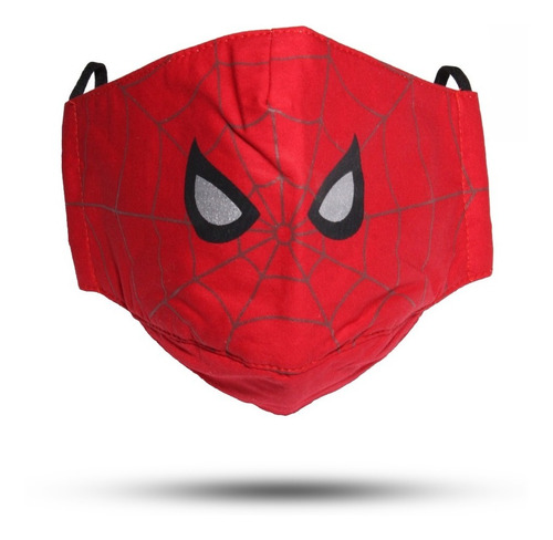Cubreboca Lavable Para Niños Spiderman Con Filtros Ca 2.5