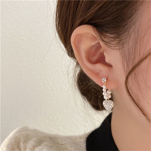 Pendientes En Forma De Corazón Con Circonitas Brillantes H,