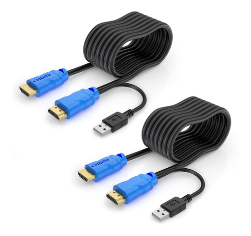 Cable Kvm Pie 2 Usb Hdmi Para Switch 1 Integrado 9.8 Ft