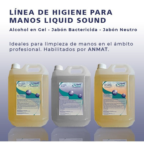 Imagen 3 de 4 de Jabón Neutro Liquid Sound Hand X 5 Lts Con Anmat